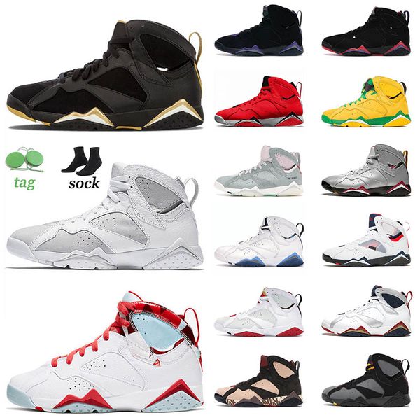 

2022 new arrival jumpman 7 7s basketball shoes reflective ray allen pe hare french blue oregon ducks womens mens sneakers trainers size 13