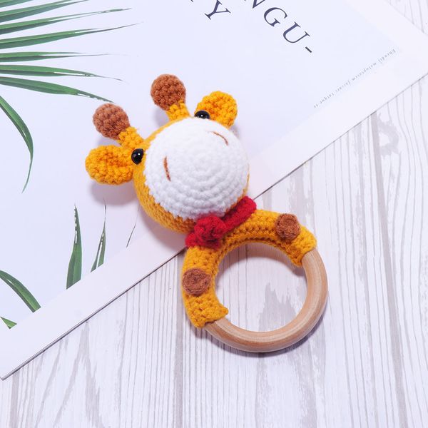 

bibs and burp cloths baby rattles diy crochet cartoon lion fox bunny doll hand bell carved wooden ring teething toys newborn molar teether e