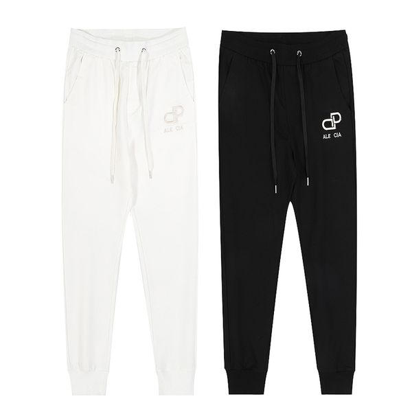 

mens designer pants embroidered letter logo drawstring sweatpants sports loose sport design 22ss casual pants embroidery, Black
