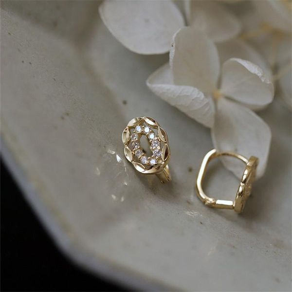 Stud French Vintage Exquisite 925 Sterling Silver Zircone Orecchini in pizzo per le donne Placcatura in oro 14K Gioielli da sposa GiftStud