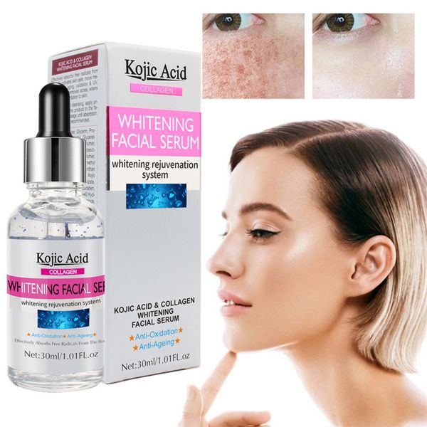 

30ml kojic acid collagen whitening face serum essence brightening skin face solution 6pcs
