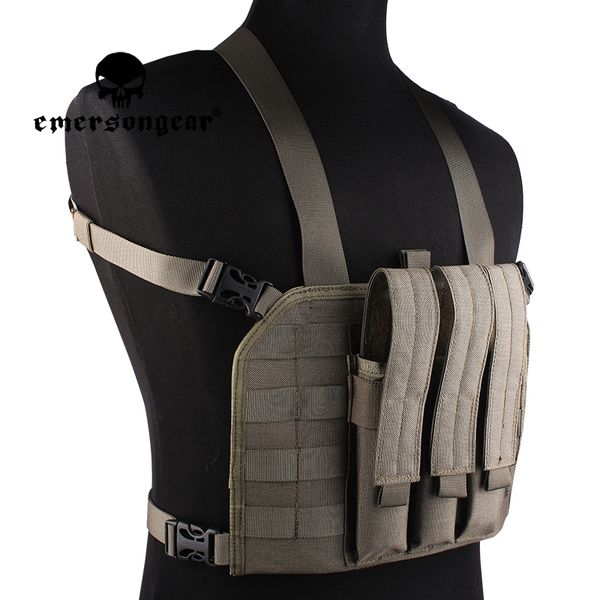 EMERSONGEAR MP7 Taktisches Nylon-Brust-Rig mit Magazintasche, Mag-Tasche, Airsoft, Jagd, MOLLE-Ausrüstung, Paintball für Plattenträger-Weste