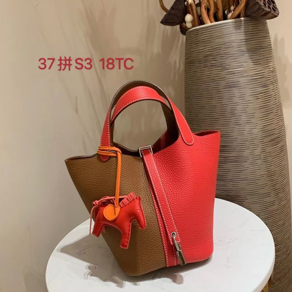 

picotin lock 18cm bags handbag, bucket bag commuting is very convenient. shoulder backpack, luxury goods, women's choice handmade.245