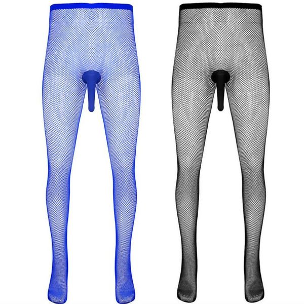 Meias masculinas mais recentes calças -calças sexy de meia -calça para roupas íntimas gays lingerie adulto capa de meias de malha de calcinha de calcinha