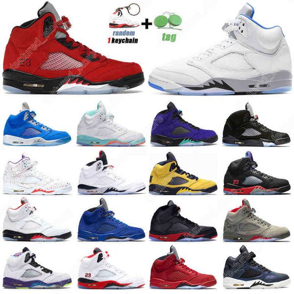 

2021 5s raging red basketball shoes 5 blue bird hyper royal og black metallic alternate grape mens trainers outdoor sports sneakers