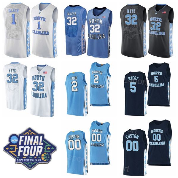 

ncaa final four college basketball 32 luke maye jersey north carolina tar heels 2 joel berry ii 44 justin jackson 2 cole anthony 13 cameron, Black
