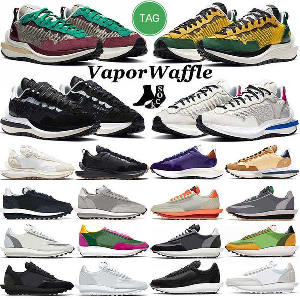 

2022 waffle vaporwaffle running shoes men women sesame dark iris royal fuchsia tour yellow villain red ld ldwaffle pine green gusto mens, Black