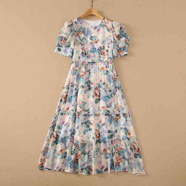 

casual dresses summer dress summer heavy industry fungus bubble sleeve printed dress for women x9zu, Black;gray