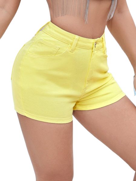 

sxy high stretch denim shorts d4n2#, White;black