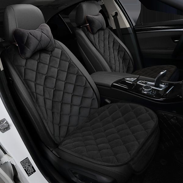 

car cushion protector headrest plush automobile seat pad styling winter cover parts