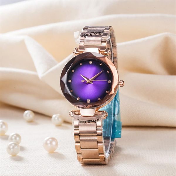 

popular fashion women girl crystal style metal steel band quartz wrist watch di04224c, Slivery;brown