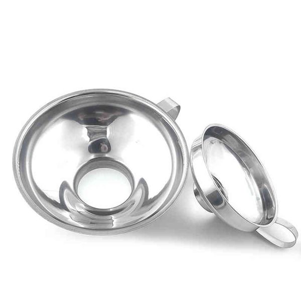 

stainless steel tools wide throat canning funnel beans jam food hopper filter leak wide-mouth can oil wine kitchen cooking tool vttl1008