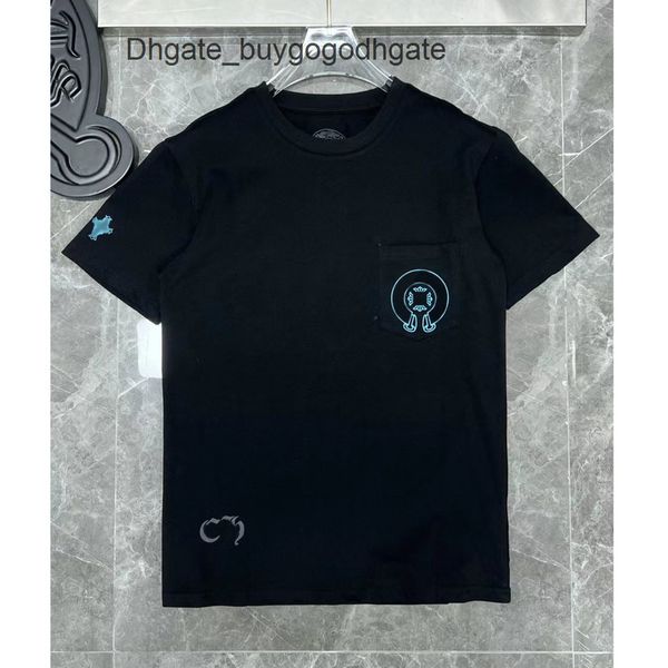 

men's loose summer t shirts ch luxury brand man t-shirt women cross sanskrit tees letter designer tshirts boy classic round neck shirt, White;black