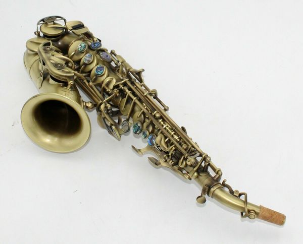 

antique bronze italian pads installed curved soprano saxophone sax