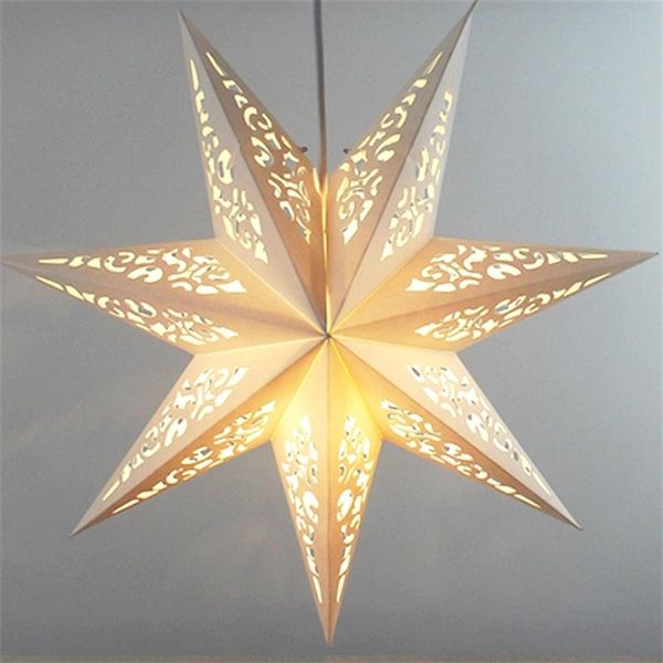 45cm Hollow Out Star Party Light Grade Home Bedroom Night Light Garden Hanging Decoration Hollow Dobing Light Tampa 220527