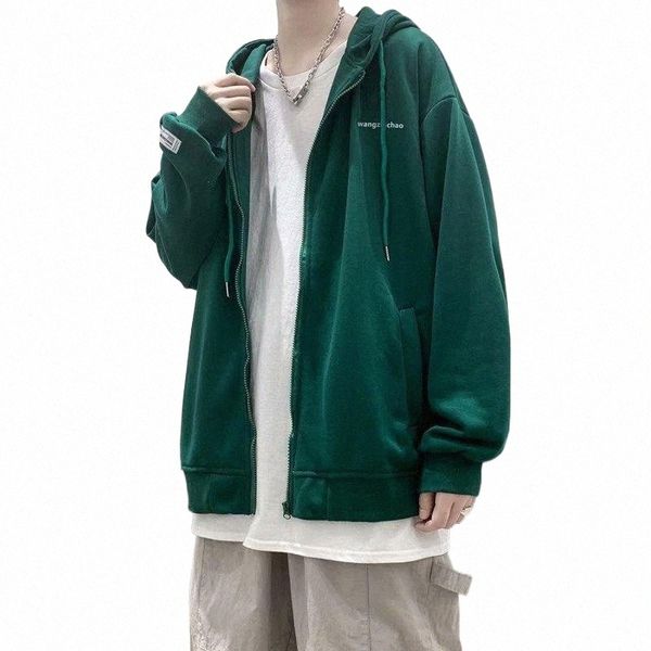 

men's jackets hooded cardigan loose korean style solid 5 colors sports jacket thicking long sleeve 2021 winter autumn coats s8ov#, Black;brown