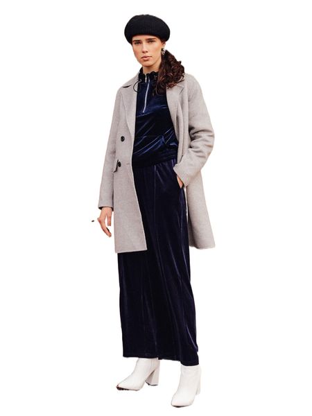 

motf premium wool-mix longline overcoat s1ft#, Black