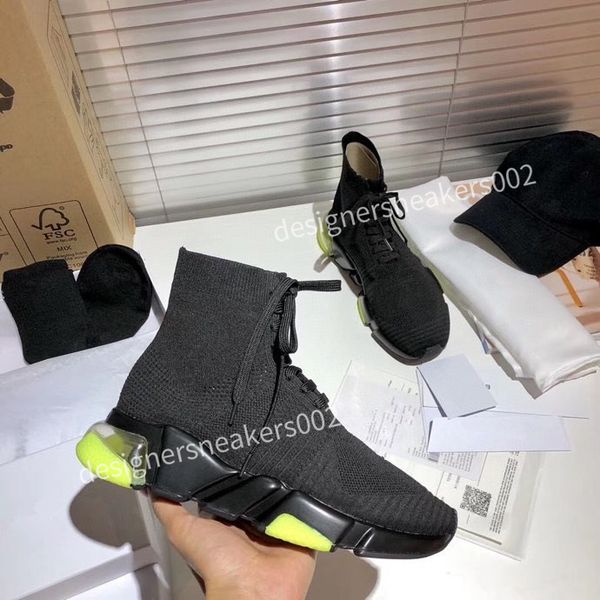 

2022 designer boots platform paris socks shoe men womens casual shoe speed trainer trainers boot fashion black red white sneakers fz201008