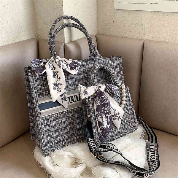 

68% off 60% off tote french minority bow texture versatile bag women's new foreign style letter one shoulder messenger bage83d