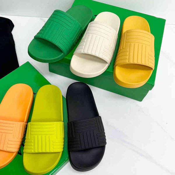 

sandals striped fashion slippers for women summer non slip beach men's and women's one-sided sandals large 9tsa, Black
