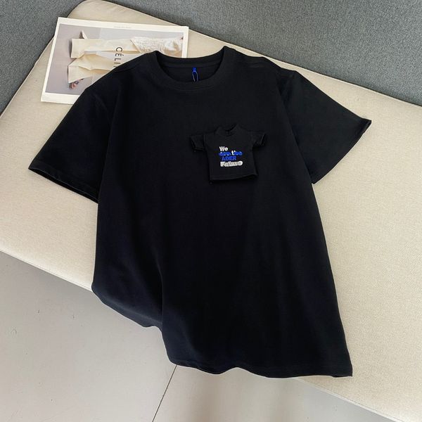 

tees shirts on the chest blue t-shirt short sleeve t shirt summer, Black;brown