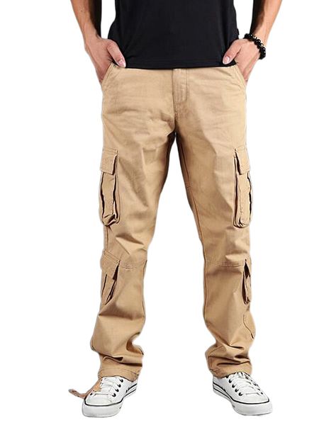 

men flap pocket side cargo pants 76re#, Black