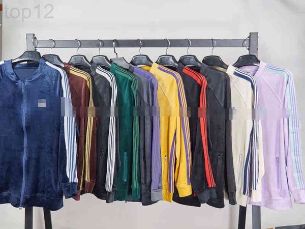 

men's jackets designer correct version of butterfly needles ribbon contrast stripe high street couple casual coat brand 7rzk, Black;brown