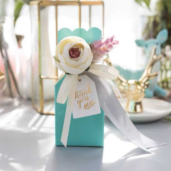 Geschenkpapier 2022 Blumenbevorzugung Biene Honig Glasflasche Schokoladen-Süßigkeitsboxen für Hochzeit Babyparty Geburtstagsfeierbevorzugungen Dekorbedarf