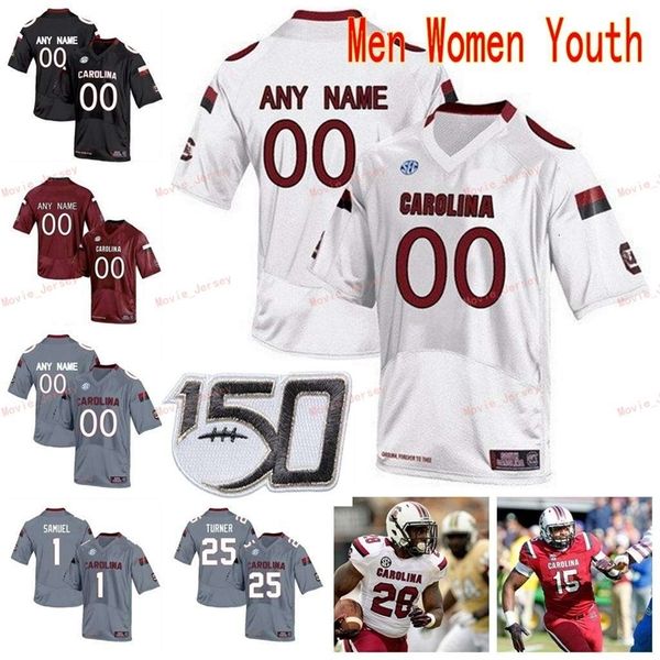 Nik1 Stitched Custom 26 Zacch Pickens 3 Ryan Hilinski 33 Slade Carroll 34 Mon Denson South Carolina Gamecocks College Uomo Donna Maglia giovanile