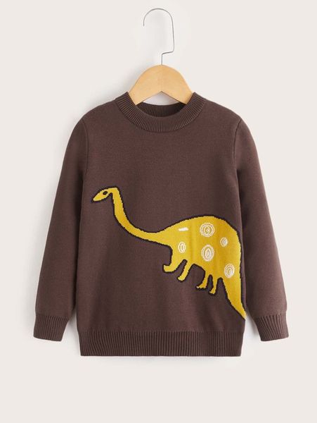 

toddler boys dinosaur pattern sweater she01, Blue