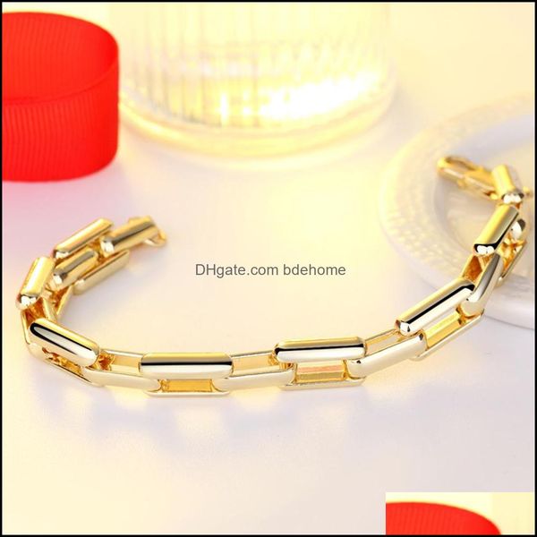 Gliederketten-Armbänder, Schmuck, hohe Qualität, Großhandel, niedrigster Preis, die neueste Mode, 18 Karat Gold, bestes Weihnachtsgeschenk, Drop-Lieferung 2021 GBSP