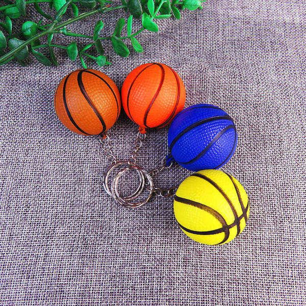 

factory outlet basketball pu foam key chain christmas decoration small gift pendant children's bionic toy pendant