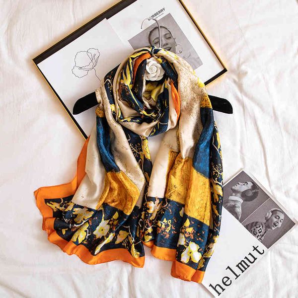 

2021 new style silk shawl, Blue;gray