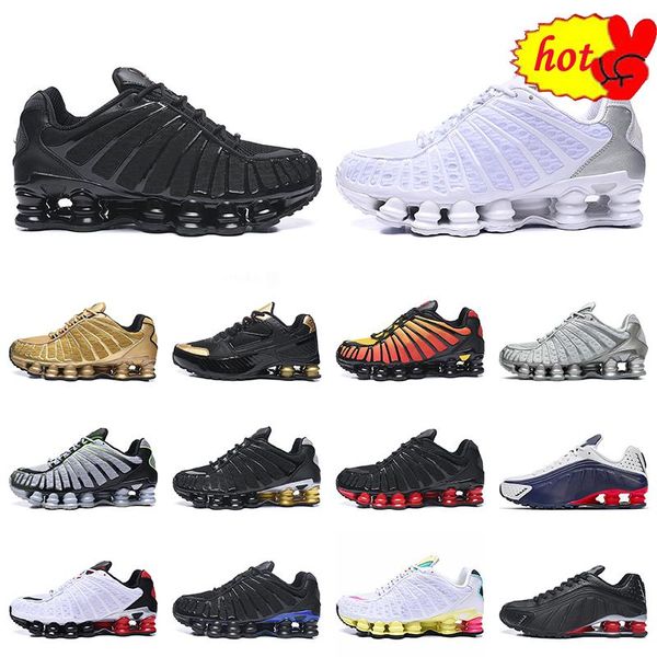 

mens shoxs tl r4 triple black running shoes white silver speed red racer blue copper grey rose pink chrome designer women men