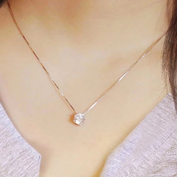 

women fashion simple rhinestone choker necklace shine rhinestone silver color chain jewelry