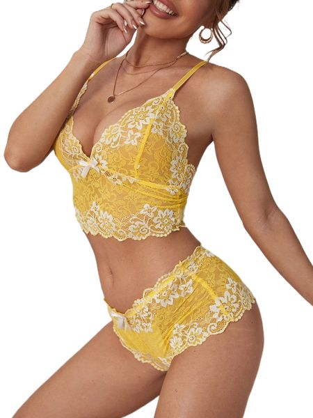

floral lace lingerie set t2qt#, Black;red