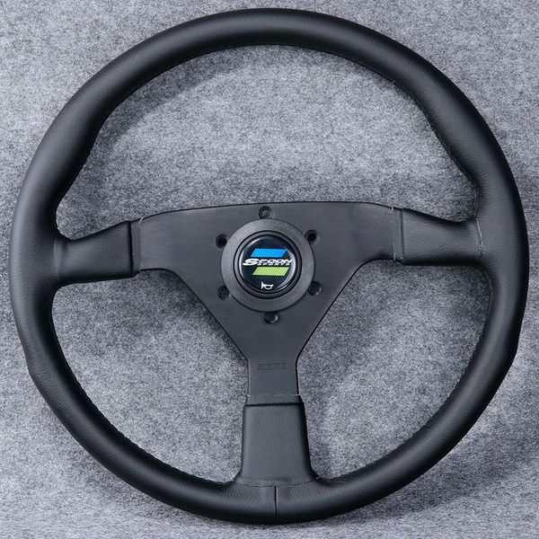 

14inch/350mm spoon sport black genuine leather drift sport steering wheel