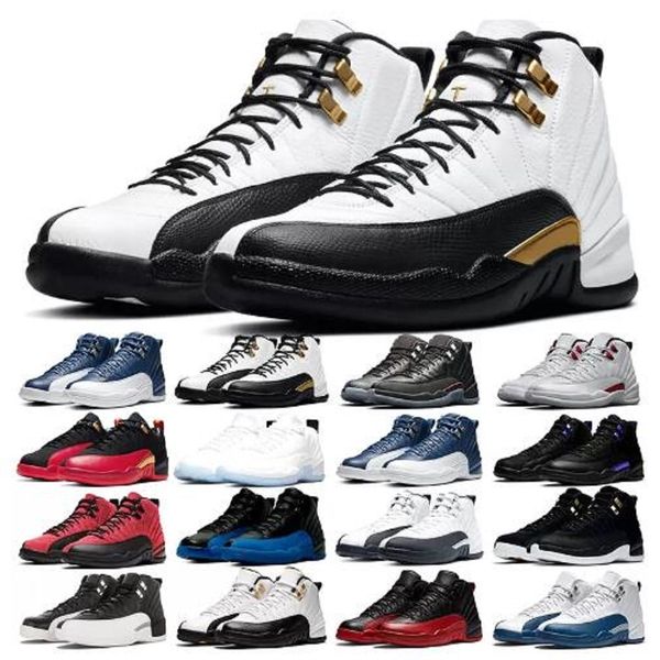 

12 12s mens basketball shoes michigan bulls college navy vachetta tan dark grey bordeaux flu game men sports sneakers trainers women
