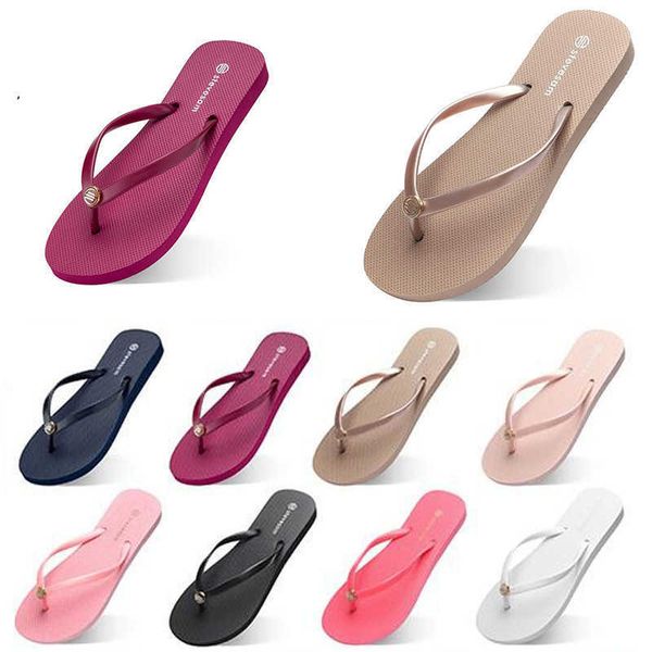 

fashion slippers flip flops beach sandals shoes type 22 summer schuhe sport sneaker womens green yellow orange navy bule white pink brown, Black
