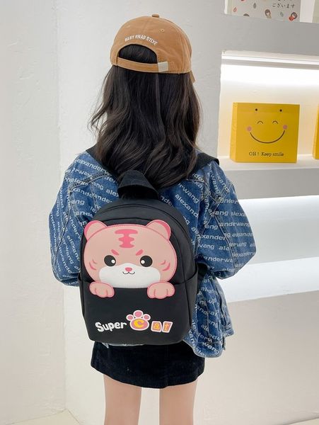 

kids cartoon tiger graphic backpack she