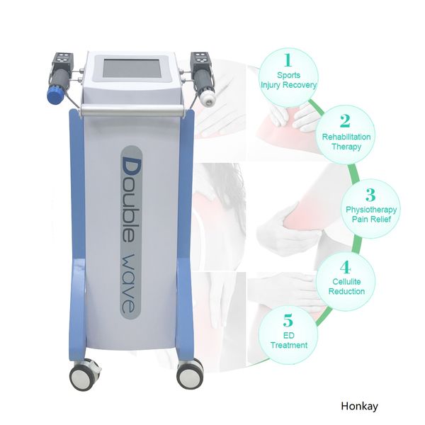 Máquina de terapia de ondas de choque radial Outros itens de saúde para alívio da dor física com equipamento de onda de choque de tela de toque de 8 polegadas Tratamento de ondas duplas ED na venda