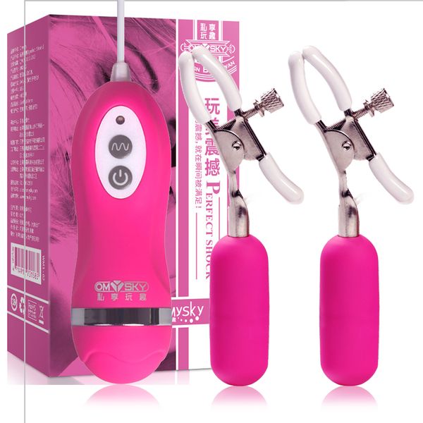 

silicone nipple clamps vibrators with remote control 10 mode breast massage clitoris clip waterproof flirting toys for women