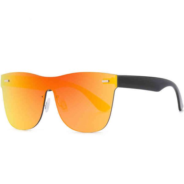 

trendy new one-piece sunglass fashion meter nail dign colorful coated sunglass, White;black