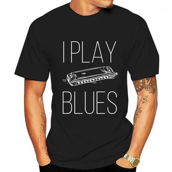 Herren T-Shirts Herren T-Shirt Mundharmonika Instrument Blues Musiker Mundharmonika(2) T-Shirt Damen T-Shirt