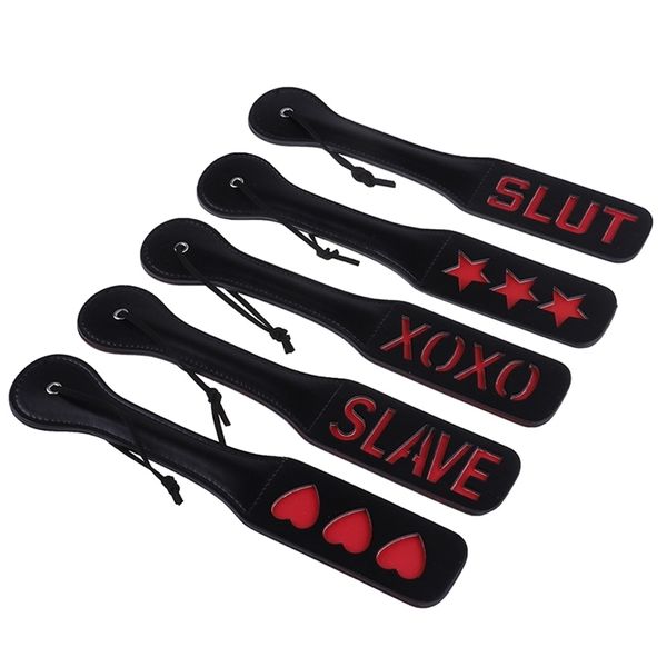 Slave Love Slut SM FLOG SPANK Paddle Beat Slave Slave BDSM Pink Fetish Whip Sluts Skutles Paddles para adultos Toys de sexo Bondage Conjunto 220817