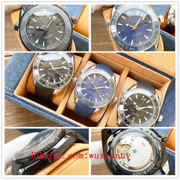 

2022 gmt ceramic bezel luxury business brand boss watches sea 007 master planet ocean man wristwatches james bond mens watch d40630