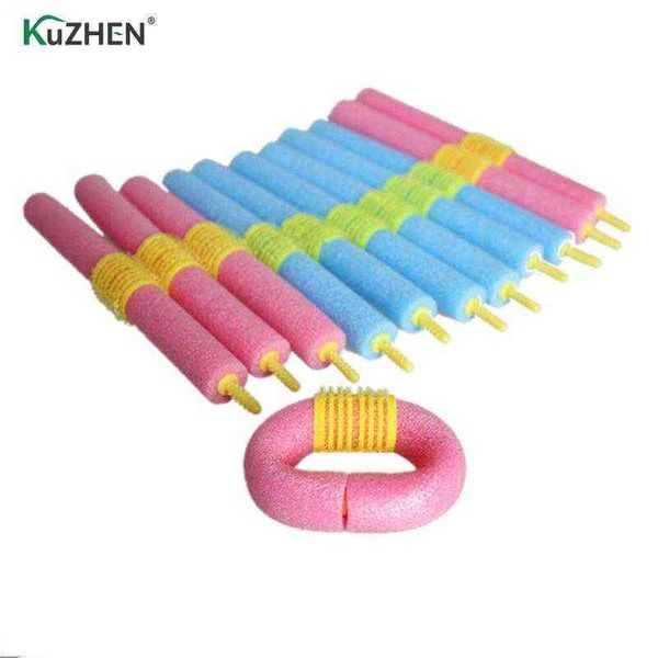 

hair curler 12pcs/5pcs soft sponge foam roller easy curlring styling salon barber hairdressing hairstyling twist tools 220304