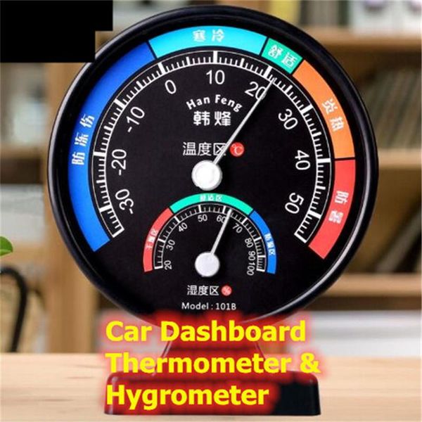 Innendekorationen, Auto-Armaturenbrett-Thermometer, Hygrometer, professionelles Temperaturgerät für den Heim-/Büro-/Fahrzeuggebrauch