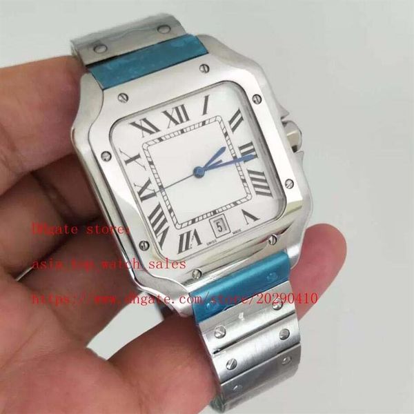 

factory supplier men wristwatches elling latest style mechanical automatic 38mm white dial auto date stainless st265g, Slivery;brown