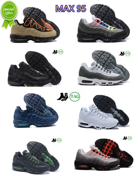 

2022 new 95 men running shoes 95s triple black white neon khaki total orange light p blue iron smoke grey brown hombre chaussure man outdoor